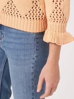 Ajour Strickjacke Mit Rautenmuster