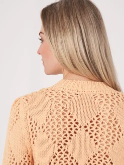 Ajour Strickjacke Mit Rautenmuster