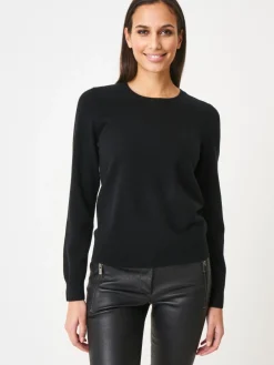Basic Bio-Kaschmir-Pullover Mit Rundhalsausschnitt