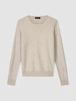 Basic Bio-Kaschmir-Pullover Mit Rundhalsausschnitt