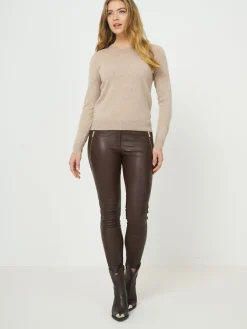 Basic Bio-Kaschmir-Pullover Mit Rundhalsausschnitt