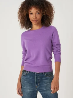 Basic Bio-Kaschmir-Pullover Mit Rundhalsausschnitt
