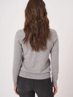 Basic Bio-Kaschmir-Pullover Mit Rundhalsausschnitt