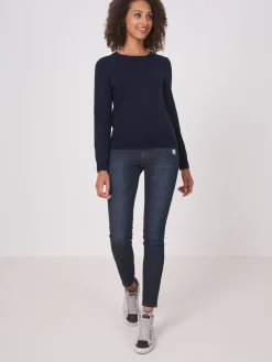 Basic Bio-Kaschmir-Pullover Mit Rundhalsausschnitt