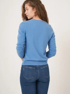 Basic Bio-Kaschmir-Pullover Mit Rundhalsausschnitt