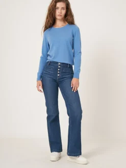 Basic Bio-Kaschmir-Pullover Mit Rundhalsausschnitt