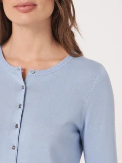 Basic Feinstrick-Strickjacke Aus Organischer Baumwollmischung