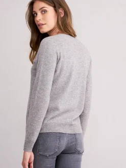 Basic Kaschmir-Cardigan Mit V-Ausschnitt