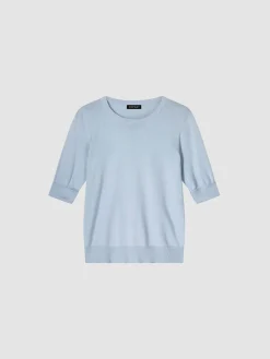 Basic Kurzarm-Pullover Aus Organischer Baumwollmischung