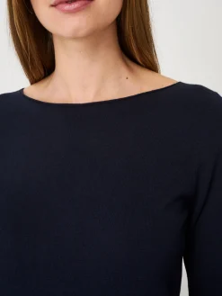 Basic Langarm-Pullover Aus Baumwollmischung