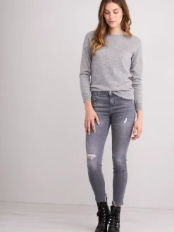 Basic Pullover Mit U-Boot-Ausschnitt Aus Bio-Kaschmir