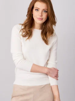 Basic Pullover Mit U-Boot-Ausschnitt Aus Bio-Kaschmir