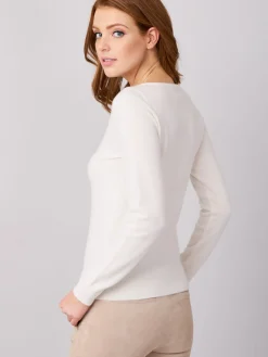 Basic Pullover Mit U-Boot-Ausschnitt Aus Bio-Kaschmir