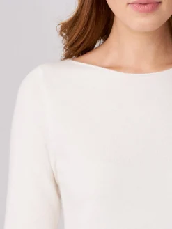 Basic Pullover Mit U-Boot-Ausschnitt Aus Bio-Kaschmir