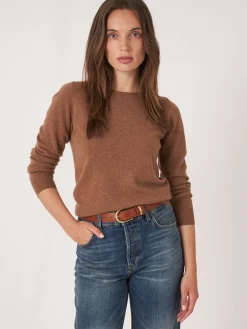 Basic Pullover Mit U-Boot-Ausschnitt Aus Bio-Kaschmir