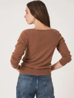 Basic Pullover Mit U-Boot-Ausschnitt Aus Bio-Kaschmir