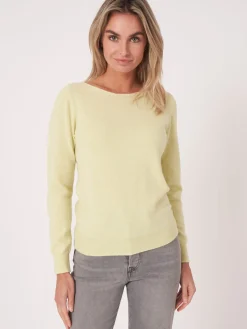 Basic Pullover Mit U-Boot-Ausschnitt Aus Bio-Kaschmir