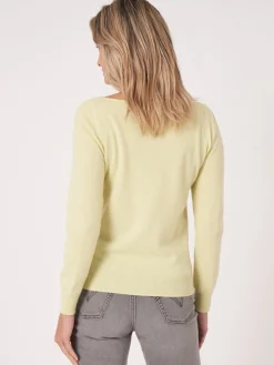 Basic Pullover Mit U-Boot-Ausschnitt Aus Bio-Kaschmir