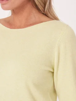 Basic Pullover Mit U-Boot-Ausschnitt Aus Bio-Kaschmir