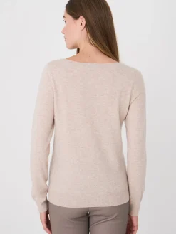 Basic Pullover Mit U-Boot-Ausschnitt Aus Bio-Kaschmir