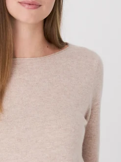 Basic Pullover Mit U-Boot-Ausschnitt Aus Bio-Kaschmir
