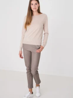 Basic Pullover Mit U-Boot-Ausschnitt Aus Bio-Kaschmir