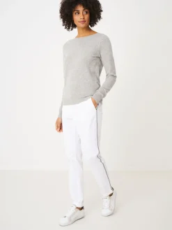Basic Pullover Mit U-Boot-Ausschnitt Aus Bio-Kaschmir