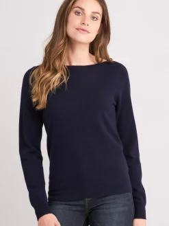 Basic Pullover Mit U-Boot-Ausschnitt Aus Bio-Kaschmir