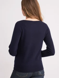 Basic Pullover Mit U-Boot-Ausschnitt Aus Bio-Kaschmir
