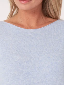 Basic Pullover Mit U-Boot-Ausschnitt Aus Bio-Kaschmir