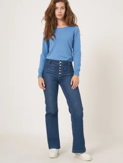 Basic Pullover Mit U-Boot-Ausschnitt Aus Bio-Kaschmir