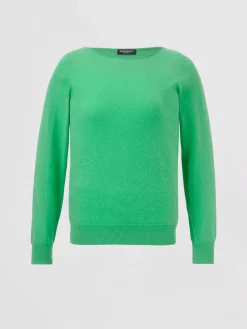 Basic Pullover Mit U-Boot-Ausschnitt Aus Bio-Kaschmir