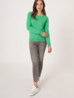 Basic Pullover Mit U-Boot-Ausschnitt Aus Bio-Kaschmir