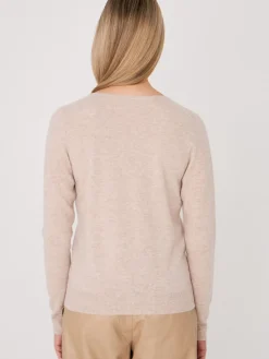 Basic Pullover Mit V-Ausschnitt Aus Bio-Kaschmir