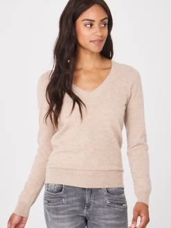Basic Pullover Mit V-Ausschnitt Aus Bio-Kaschmir