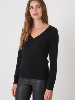 Basic Pullover Mit V-Ausschnitt Aus Bio-Kaschmir