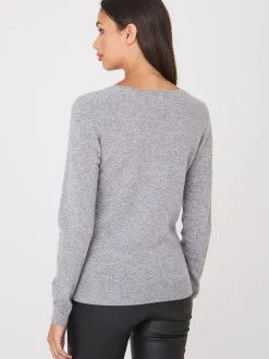 Basic Pullover Mit V-Ausschnitt Aus Bio-Kaschmir