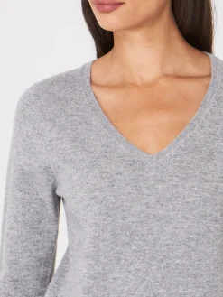 Basic Pullover Mit V-Ausschnitt Aus Bio-Kaschmir