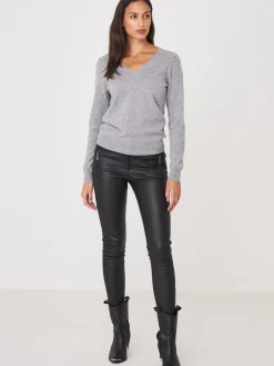Basic Pullover Mit V-Ausschnitt Aus Bio-Kaschmir