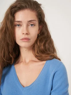 Basic Pullover Mit V-Ausschnitt Aus Bio-Kaschmir