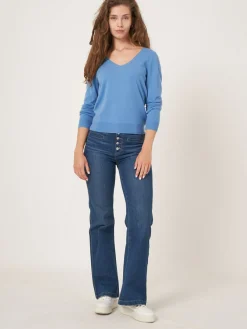 Basic Pullover Mit V-Ausschnitt Aus Bio-Kaschmir