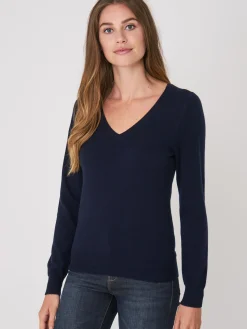 Basic Pullover Mit V-Ausschnitt Aus Bio-Kaschmir