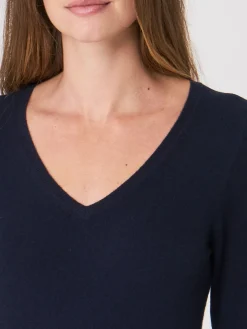Basic Pullover Mit V-Ausschnitt Aus Bio-Kaschmir