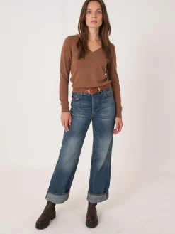 Basic Pullover Mit V-Ausschnitt Aus Bio-Kaschmir