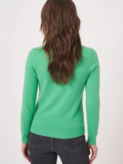 Basic Strickjacke Mit Rundhalsausschnitt Aus Bio-Kaschmir