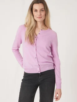 Basic Strickjacke Mit Rundhalsausschnitt Aus Bio-Kaschmir