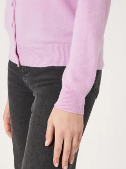 Basic Strickjacke Mit Rundhalsausschnitt Aus Bio-Kaschmir