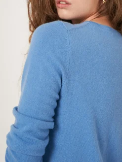 Basic Strickjacke Mit Rundhalsausschnitt Aus Bio-Kaschmir