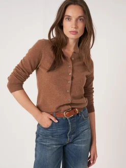 Basic Strickjacke Mit Rundhalsausschnitt Aus Bio-Kaschmir