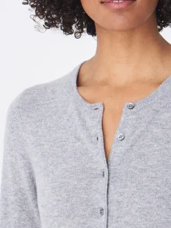 Basic Strickjacke Mit Rundhalsausschnitt Aus Bio-Kaschmir